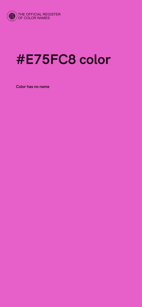 #E75FC8 color image