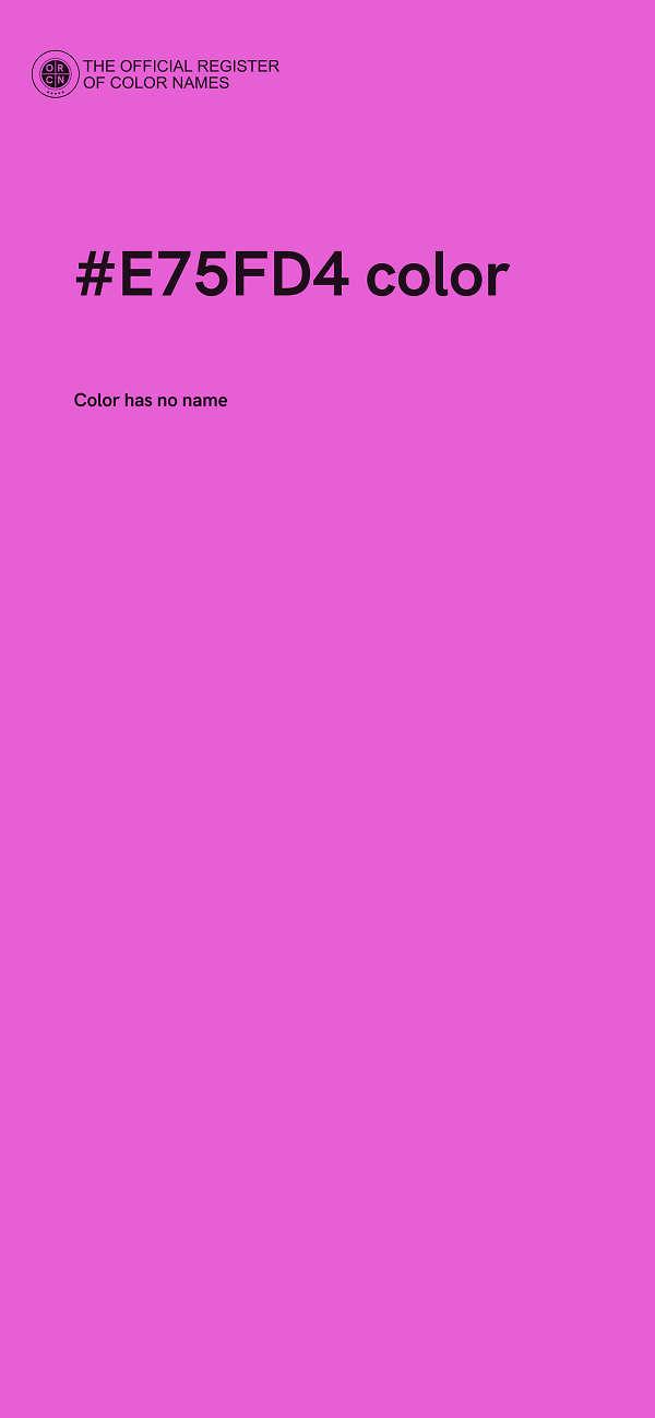 #E75FD4 color image