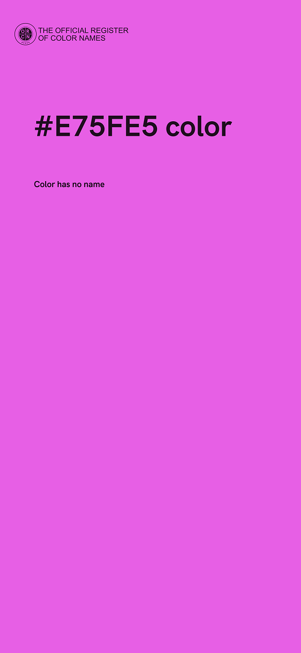 #E75FE5 color image