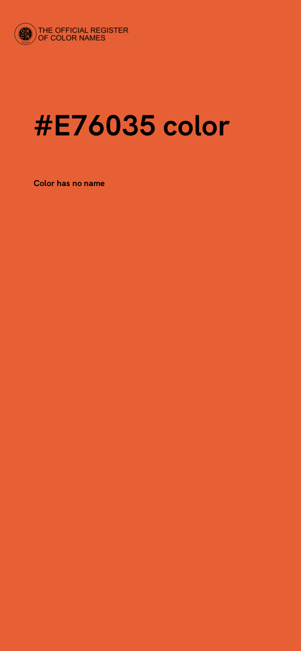 #E76035 color image