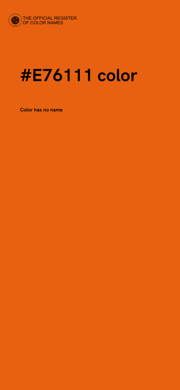 #E76111 color image