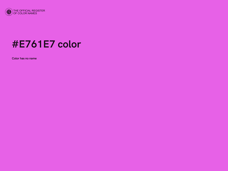 #E761E7 color image