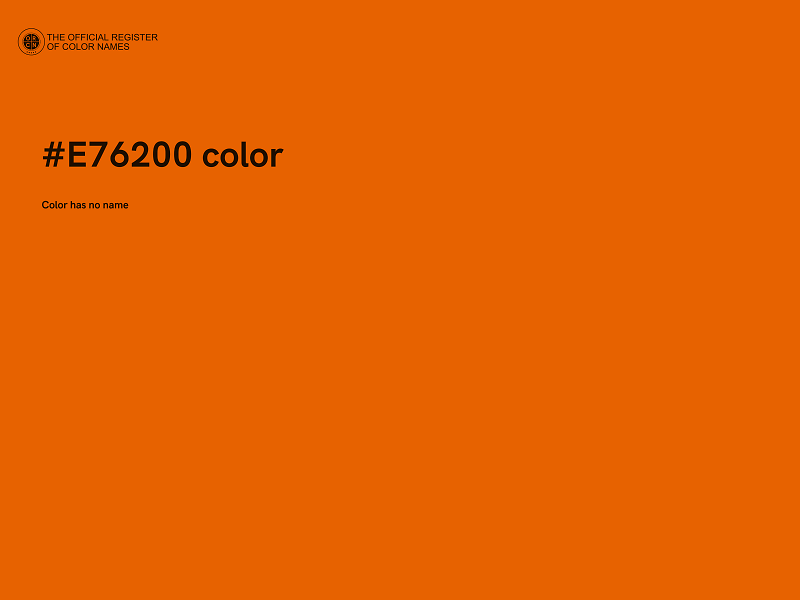 #E76200 color image