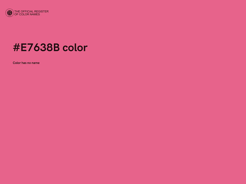 #E7638B color image