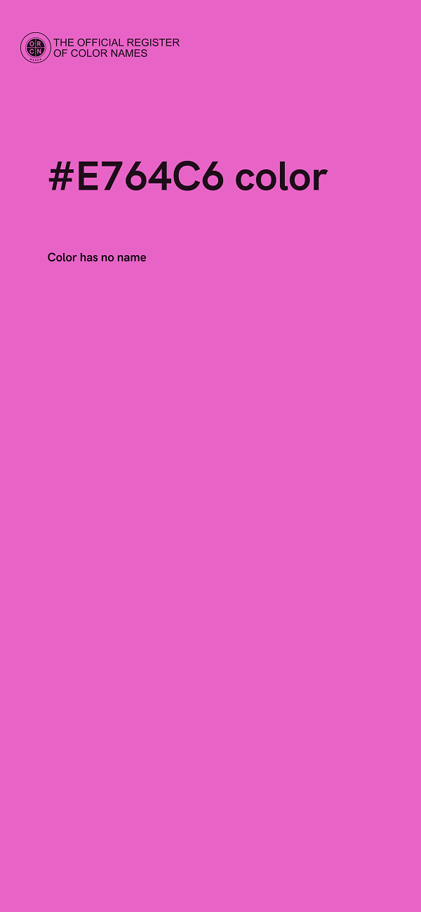 #E764C6 color image