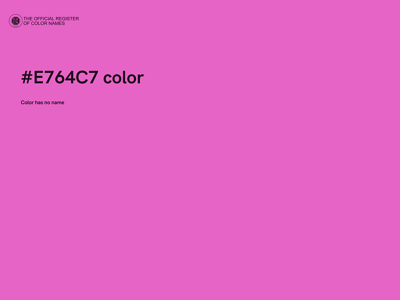 #E764C7 color image