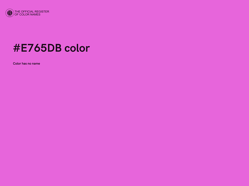 #E765DB color image