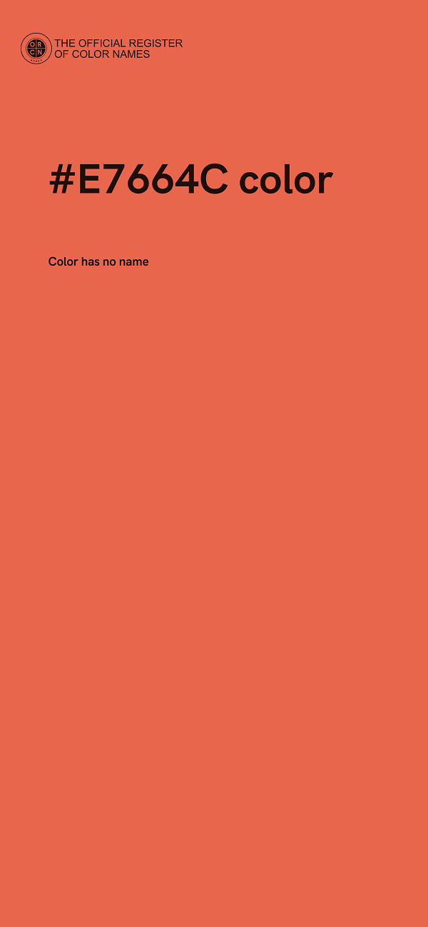 #E7664C color image