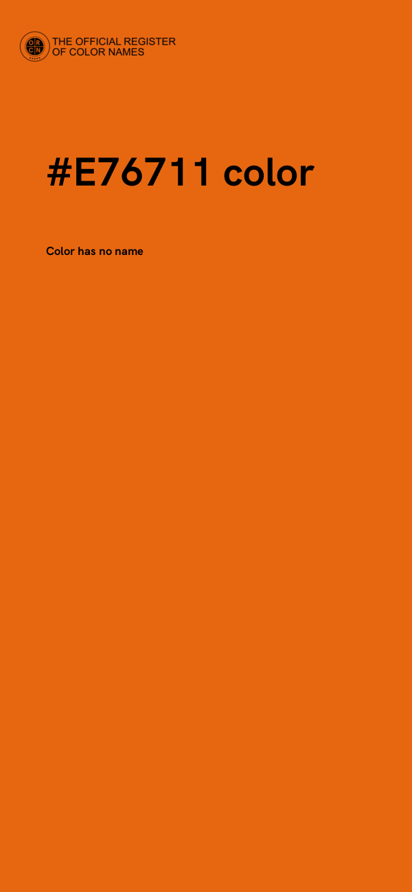 #E76711 color image