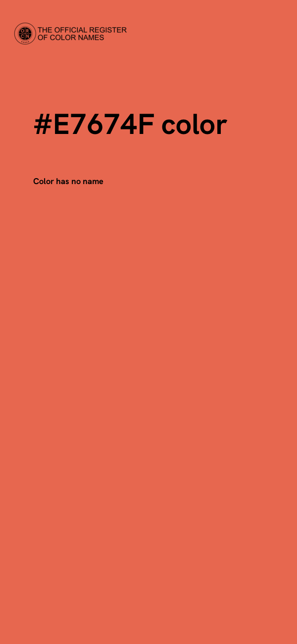 #E7674F color image