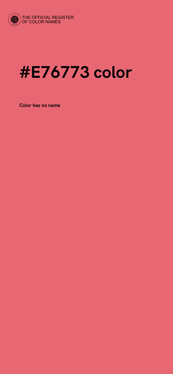 #E76773 color image