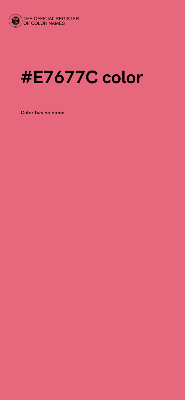 #E7677C color image