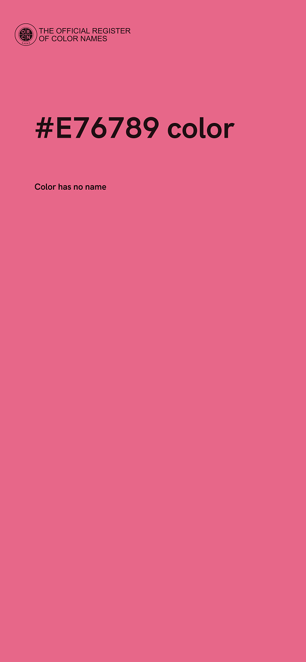 #E76789 color image