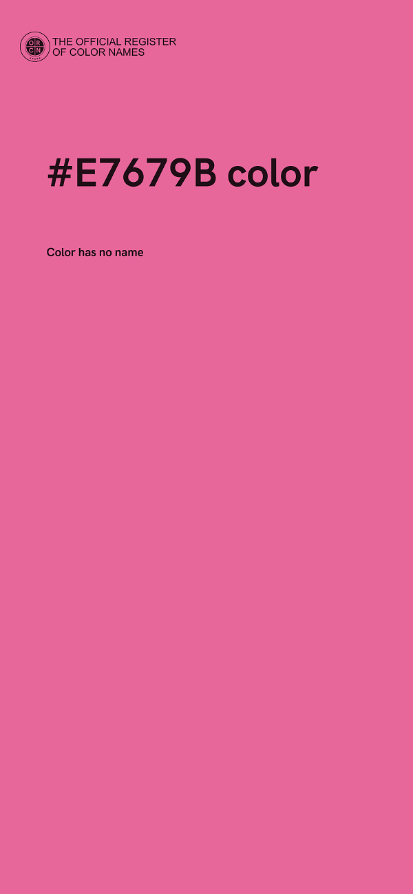 #E7679B color image