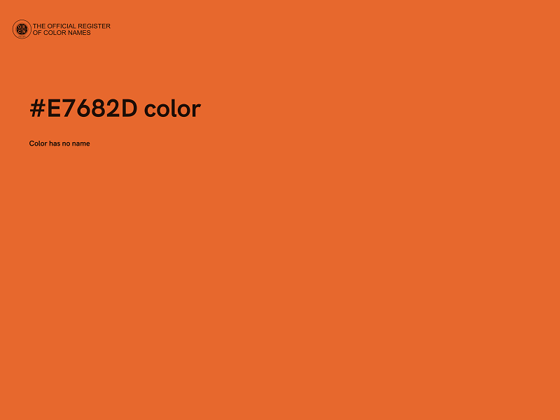 #E7682D color image