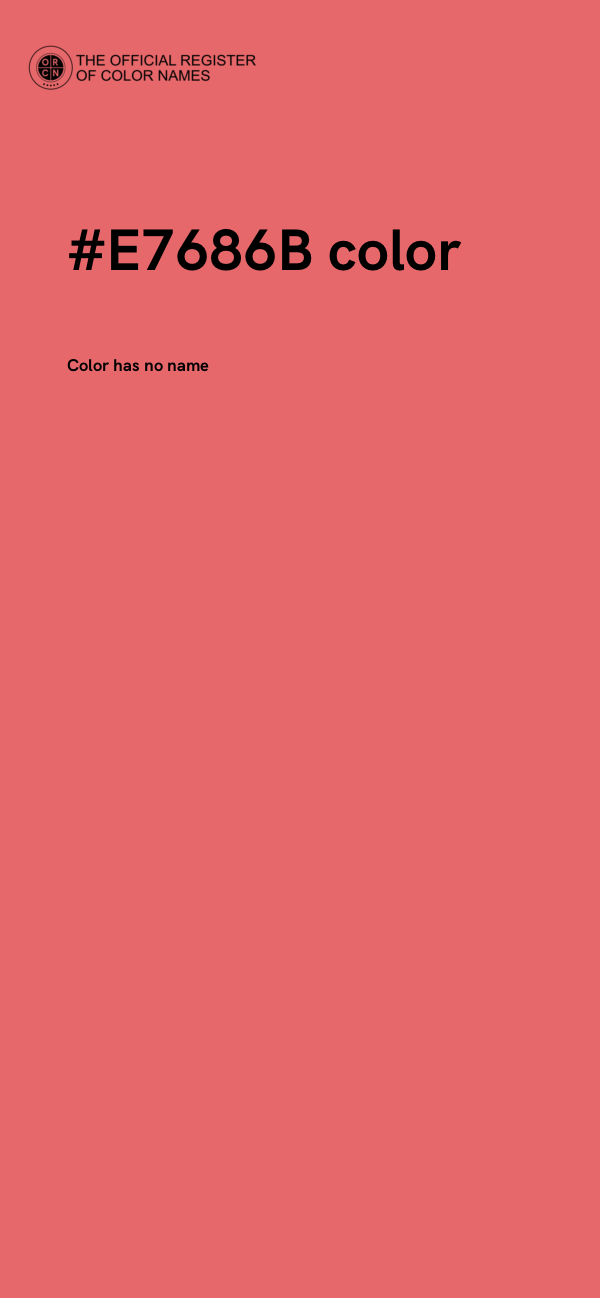 #E7686B color image