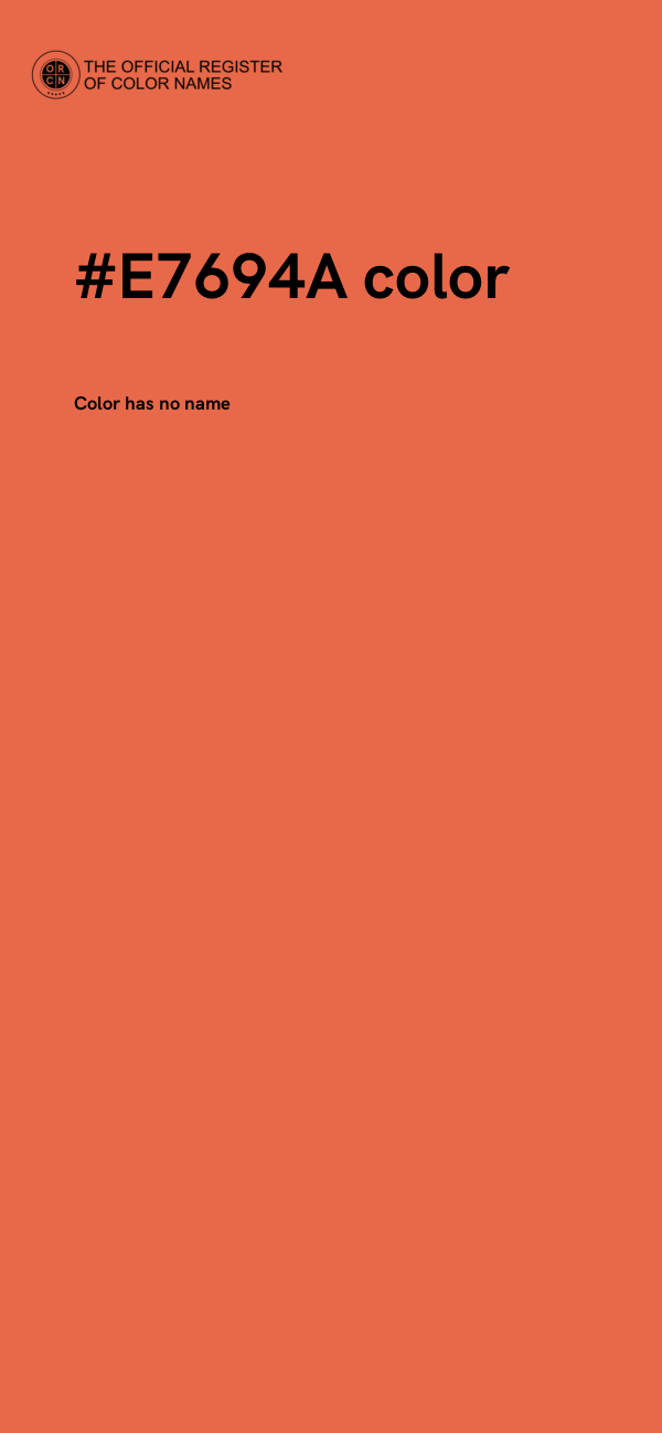 #E7694A color image