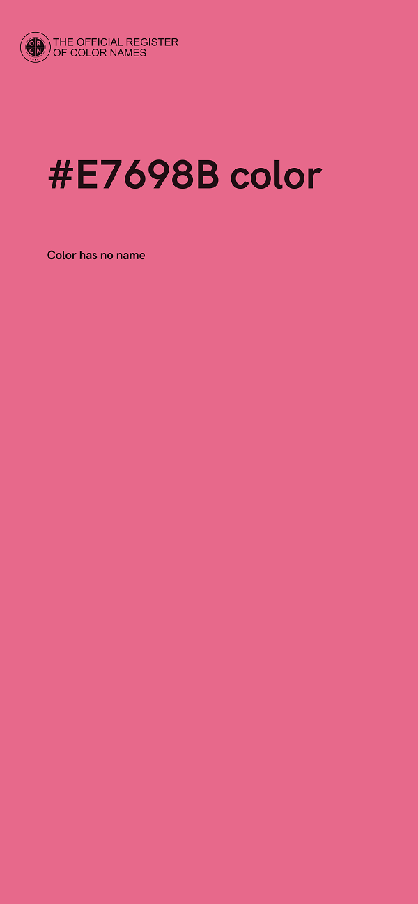 #E7698B color image