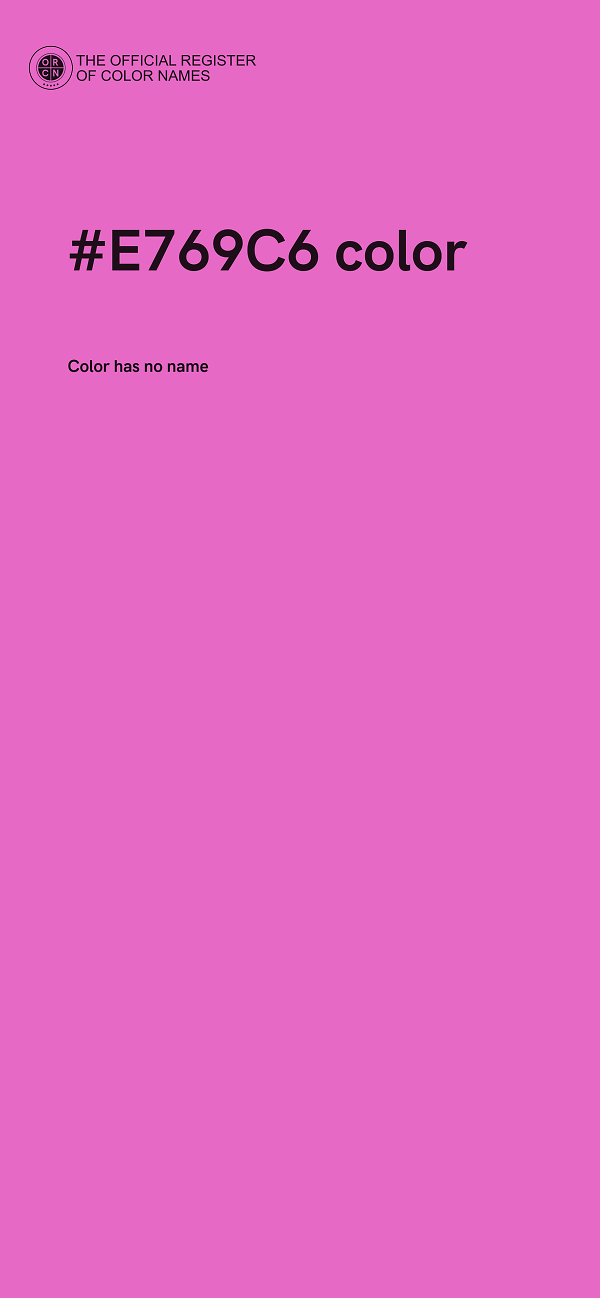 #E769C6 color image