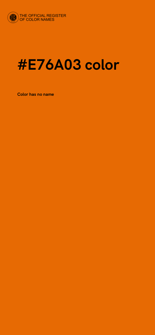 #E76A03 color image
