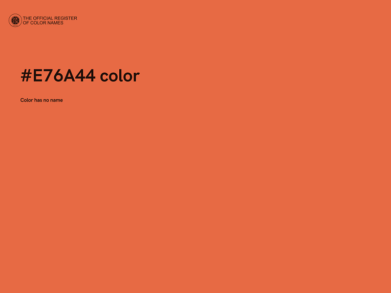 #E76A44 color image