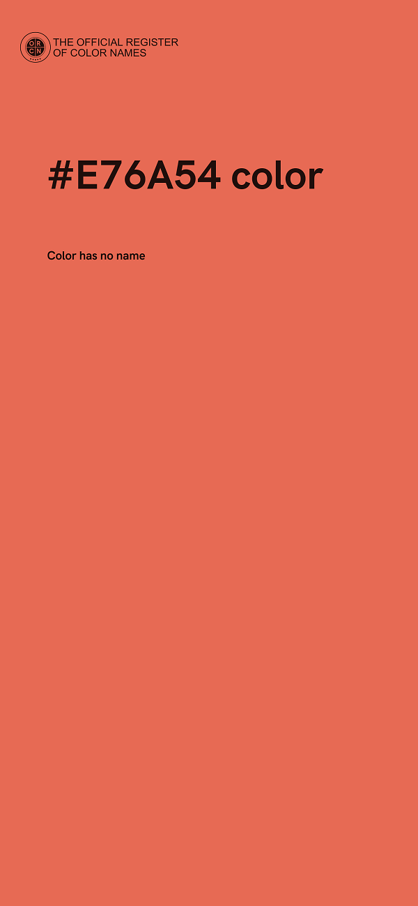 #E76A54 color image