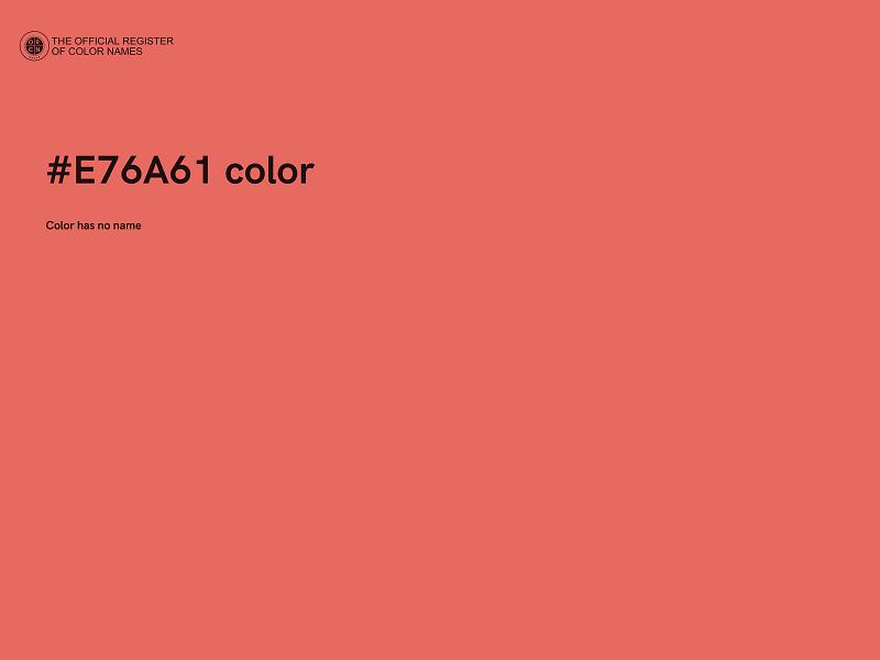 #E76A61 color image