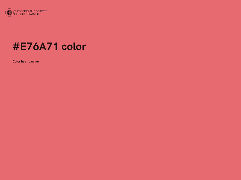 #E76A71 color image