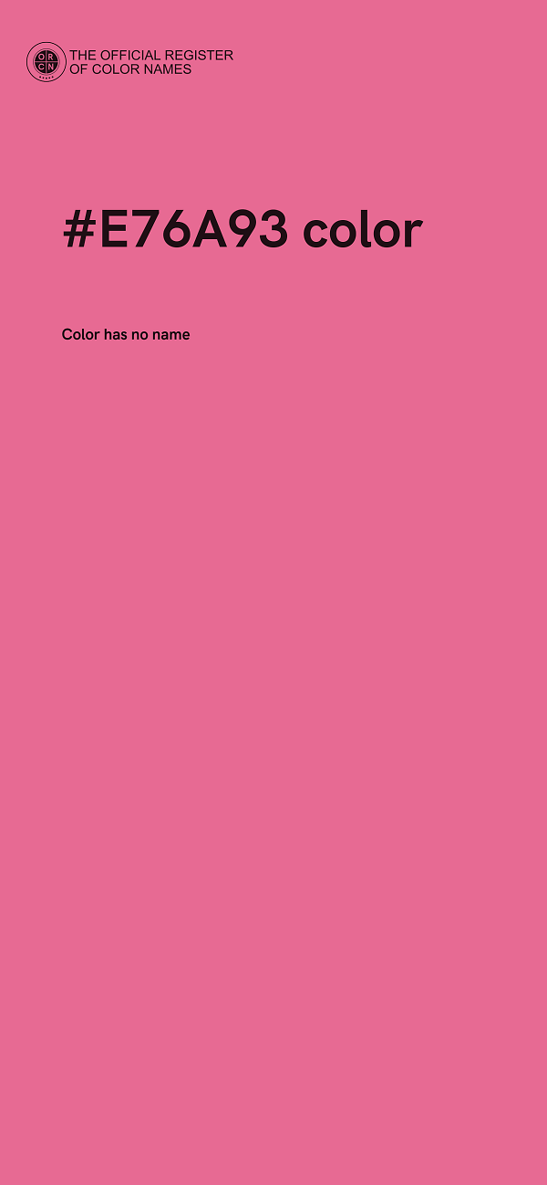 #E76A93 color image