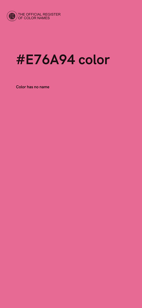 #E76A94 color image