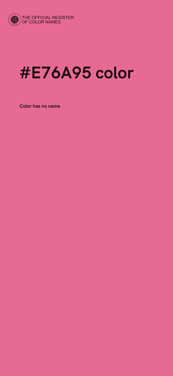 #E76A95 color image