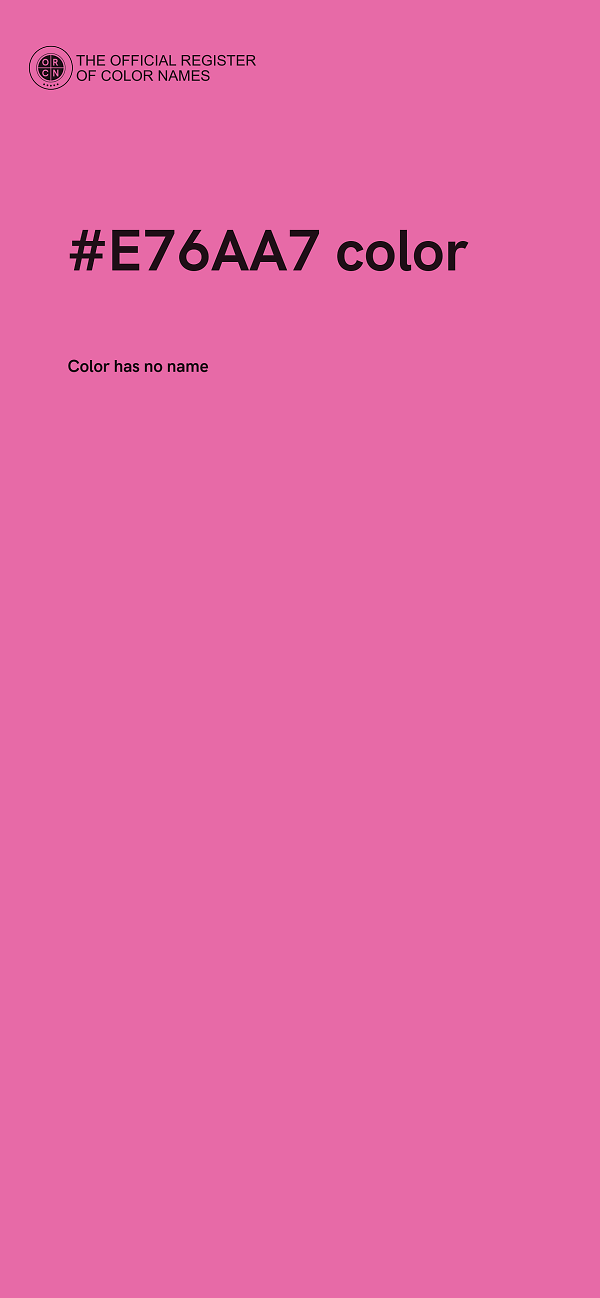 #E76AA7 color image