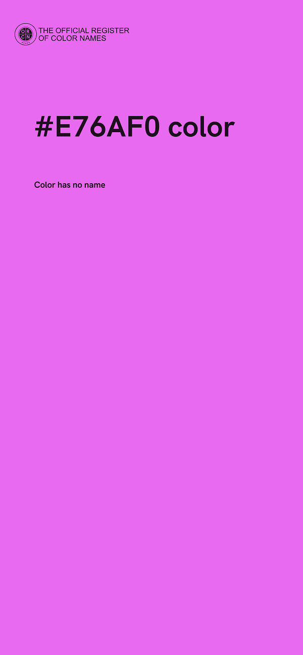 #E76AF0 color image