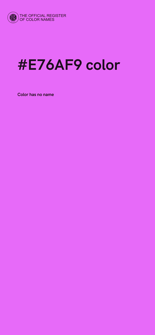 #E76AF9 color image