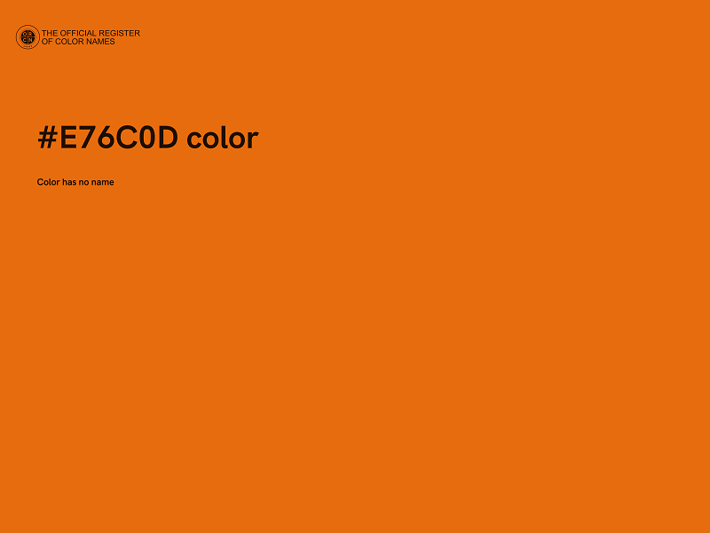 #E76C0D color image
