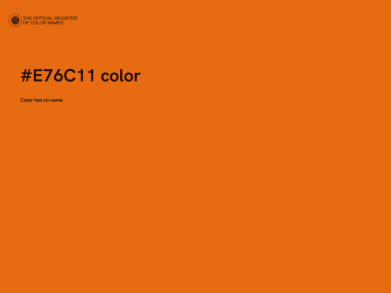#E76C11 color image