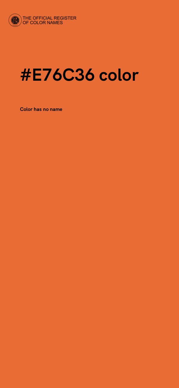 #E76C36 color image