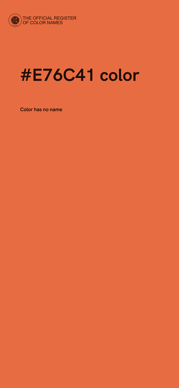 #E76C41 color image