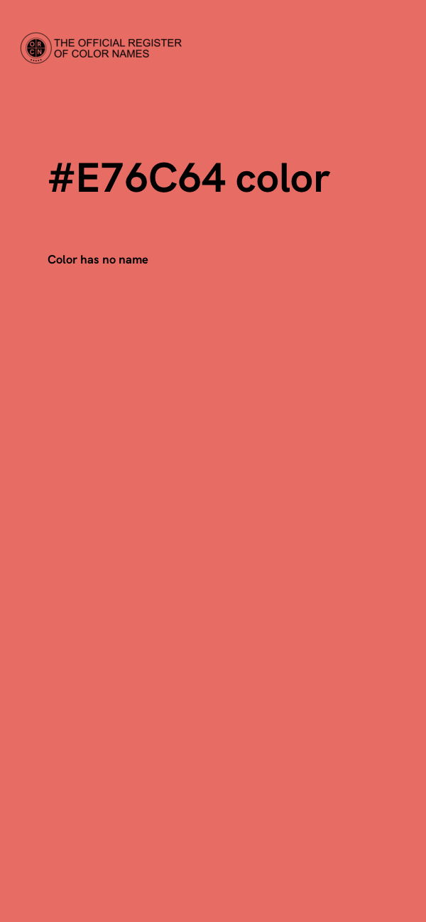 #E76C64 color image
