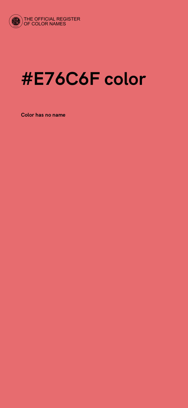 #E76C6F color image