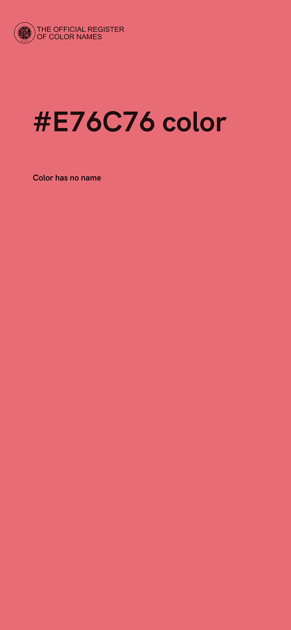 #E76C76 color image