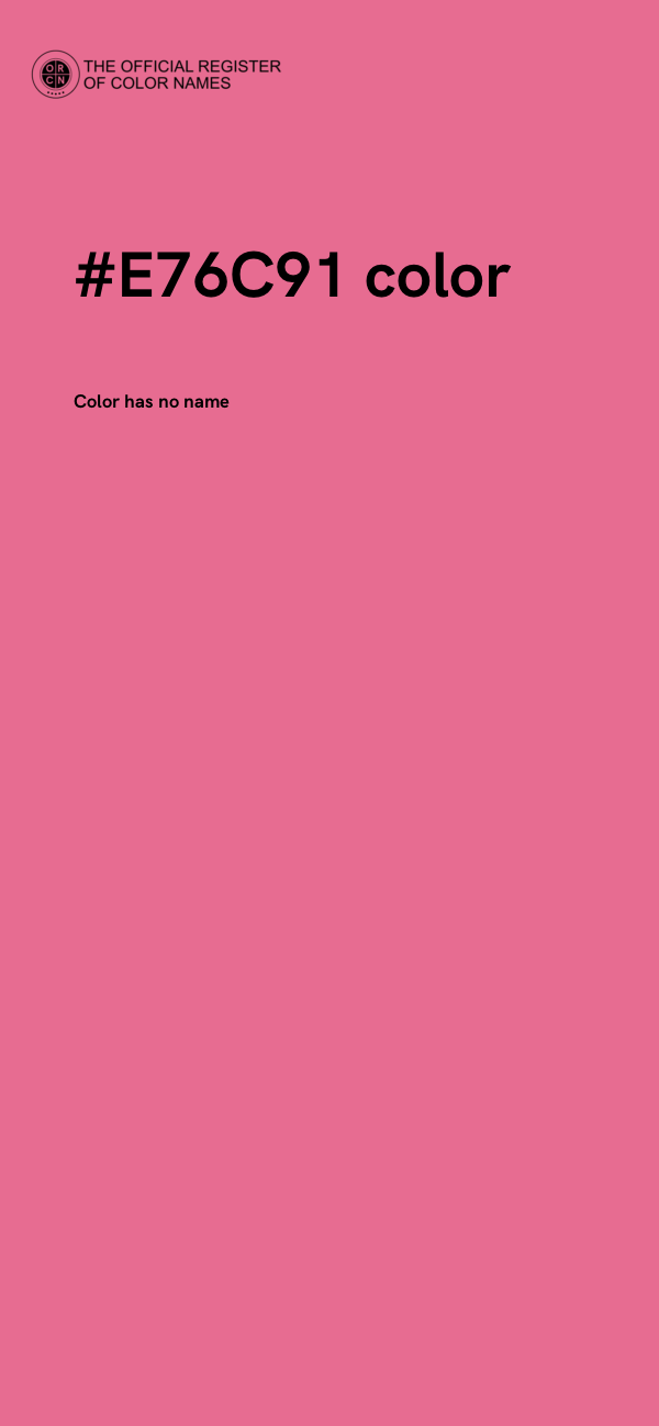 #E76C91 color image