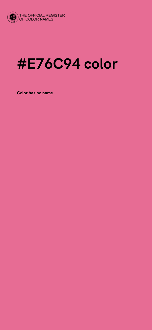#E76C94 color image