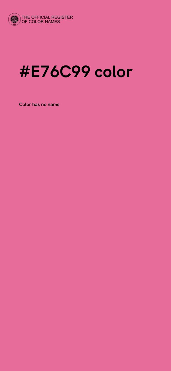#E76C99 color image
