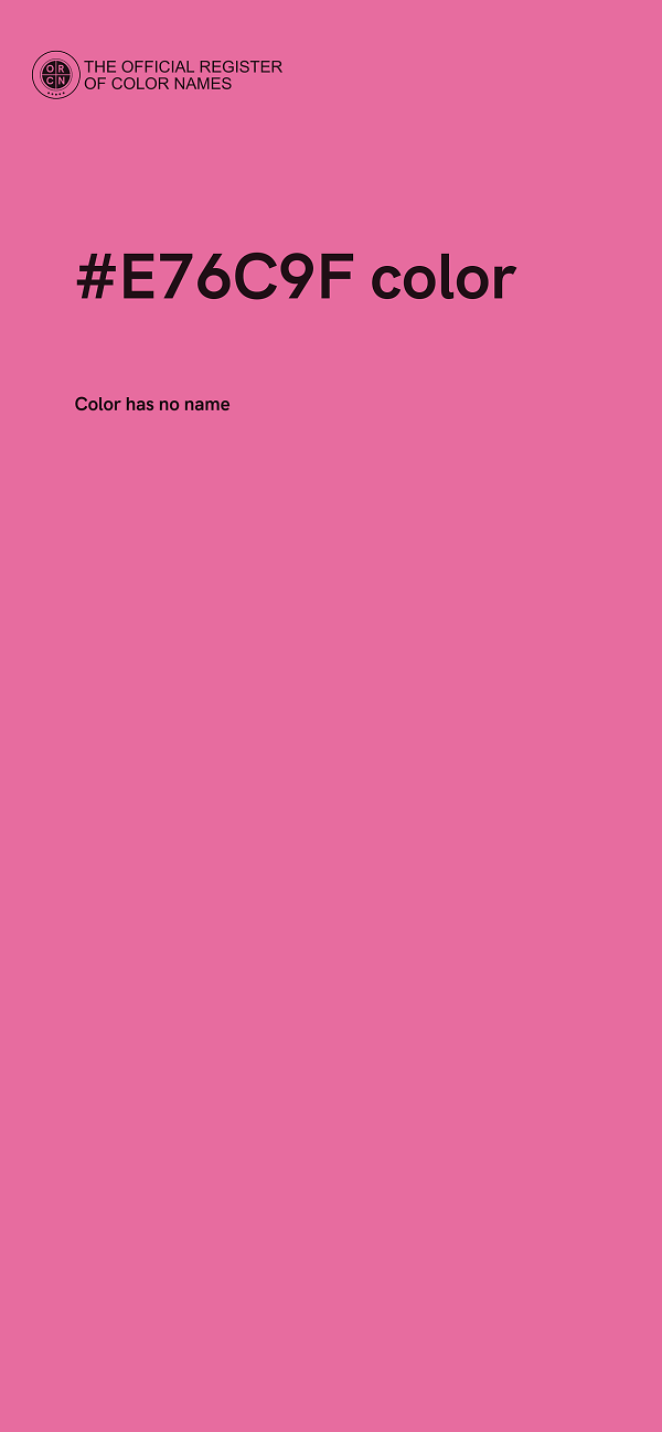 #E76C9F color image
