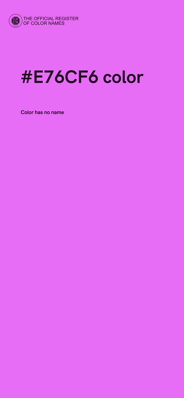 #E76CF6 color image