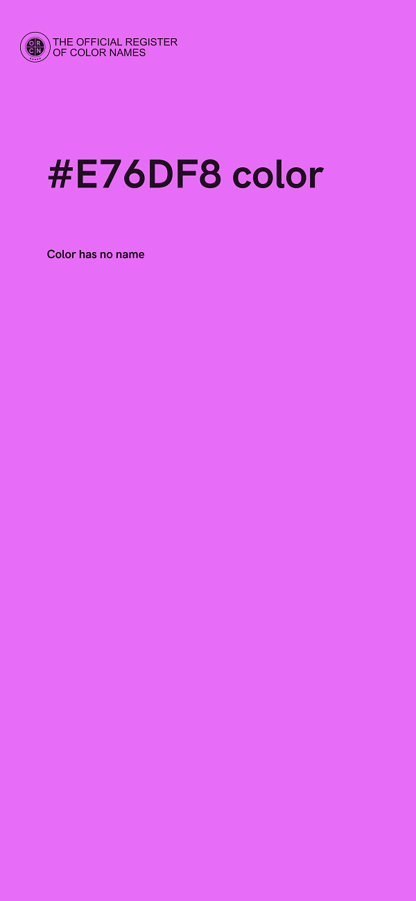 #E76DF8 color image
