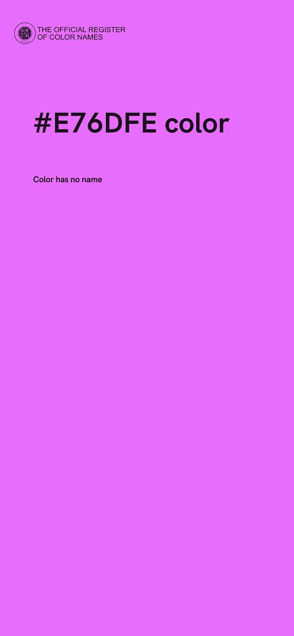 #E76DFE color image
