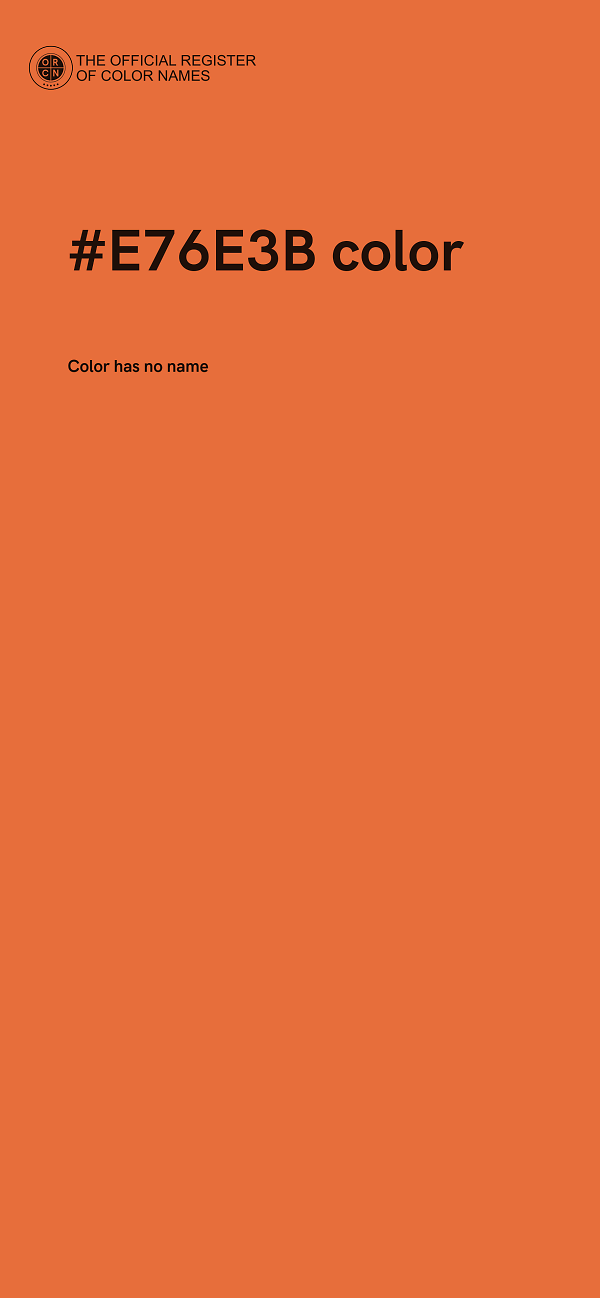 #E76E3B color image