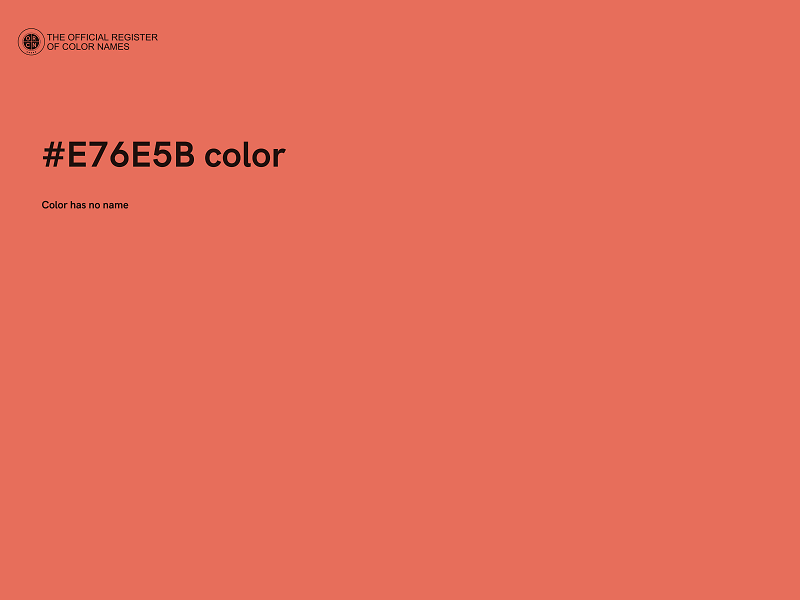 #E76E5B color image